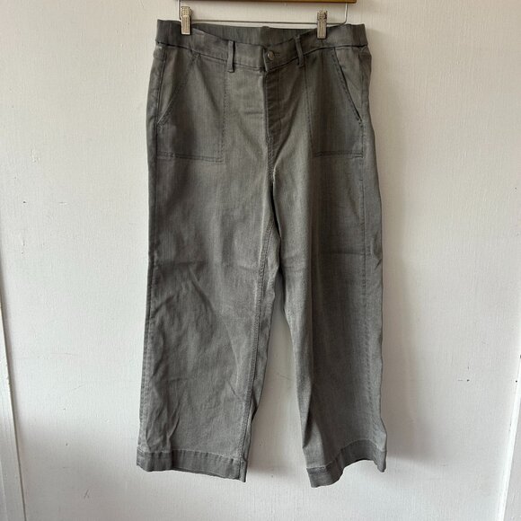 d&co Pants - d&co Pull on Jeans Womens 16 Gray pockets Wide Leg Ankle Pants